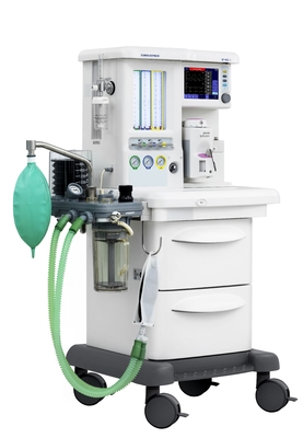 layar sentuh Stasiun Kerja Anestesi, tombol kontrol, AGS, ORC, flowmeter tabung; aplikasi anestesi