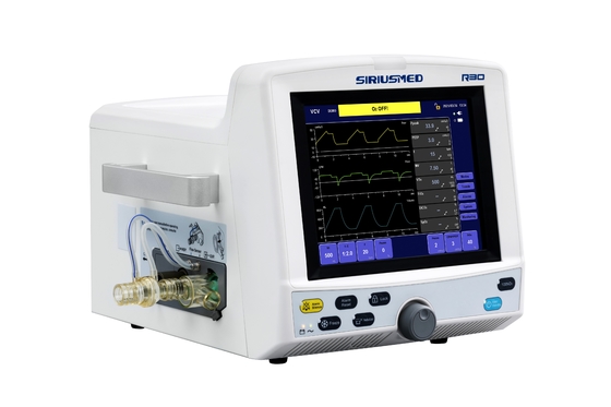 Mesin Ventilator ICU 0-20cm H2O, Ventilator Perawatan Kritis untuk Pediatri Dewasa