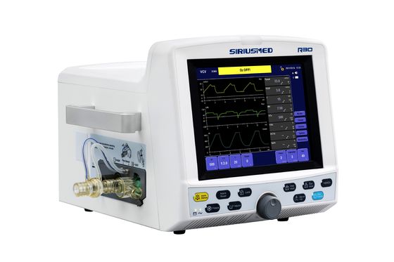 10.4'' Layar Tft R30 Purple Horn Ventilator Dengan Kompresor Udara