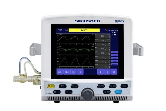 10.4'' Layar Tft R30 Purple Horn Ventilator Dengan Kompresor Udara
