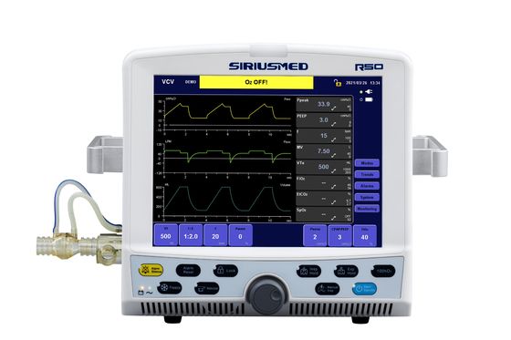 ICU Purple Horn Ventilator VCV PCV mode Dengan Layar Sentuh TFT 12.1"
